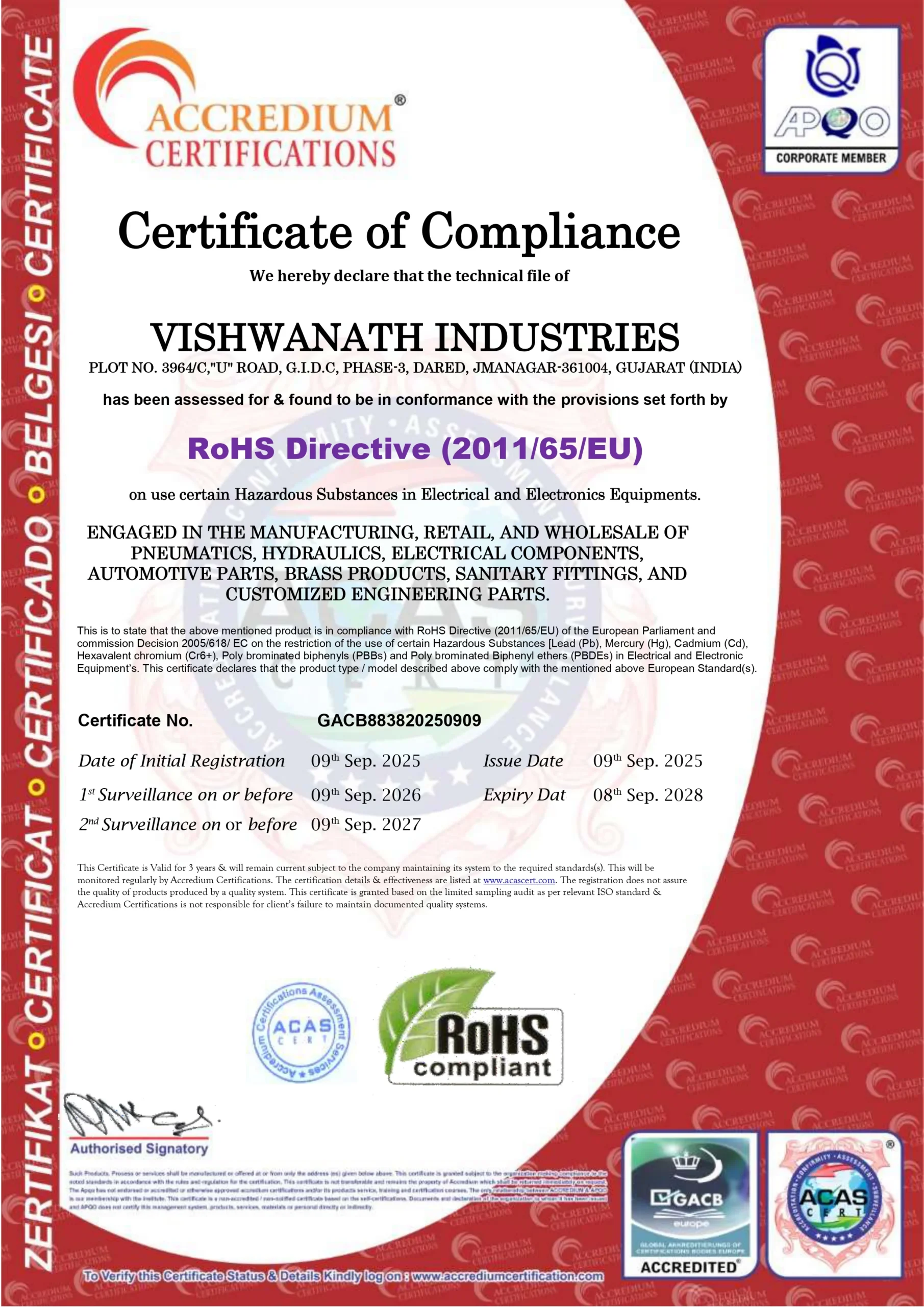 High-quality brass components, brass electrical fittings, brass hydraulic fittings, brass pneumatic fittings, brass sanitary fittings, brass autoparts fittings, and custom metal parts manufactured by Vishwanath Industries.